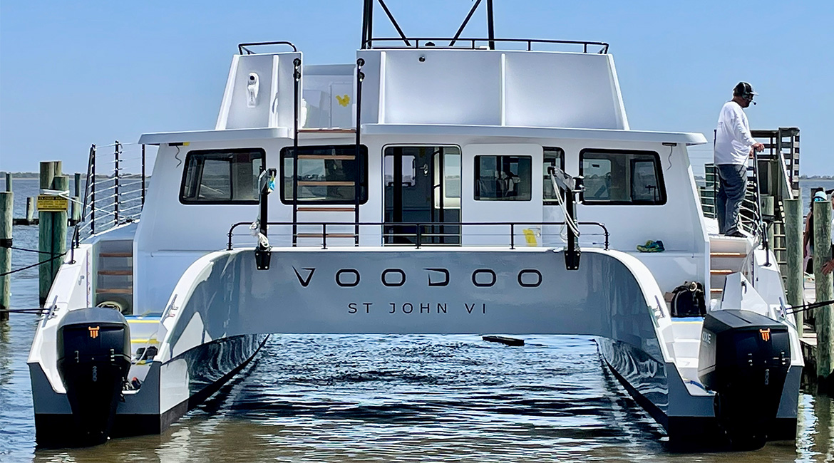 Custom-built Carbon Fiber Catamaran 'Voodoo'